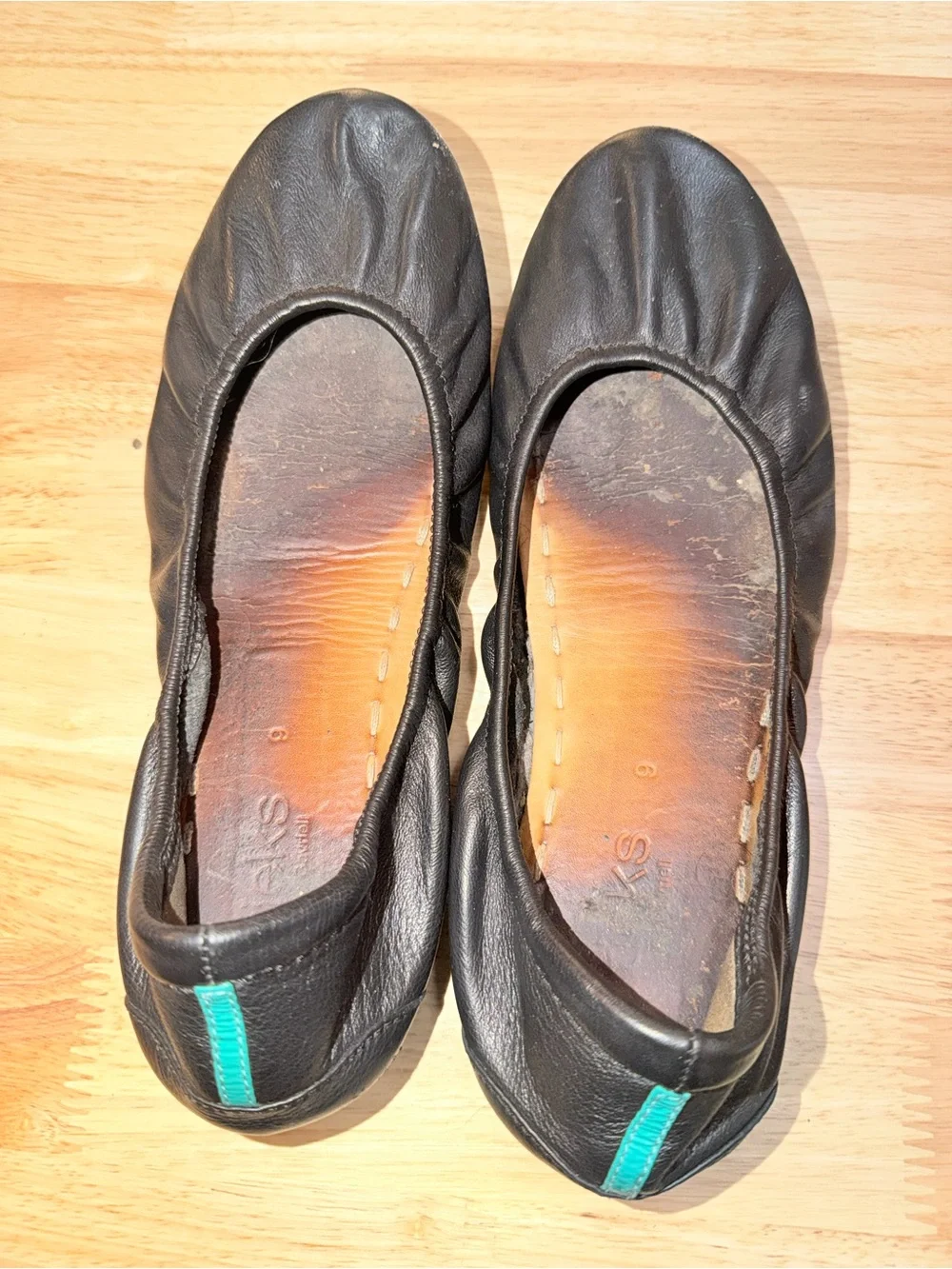 Tieks Black Leather Ballet Flats
